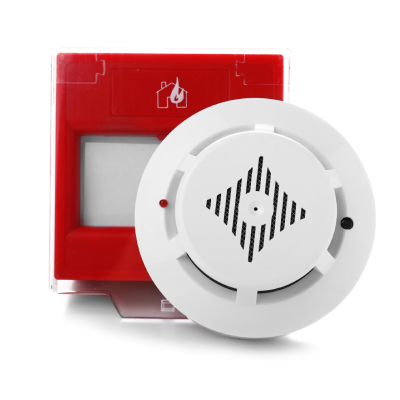 Detector de humo y rociadores contra incendio